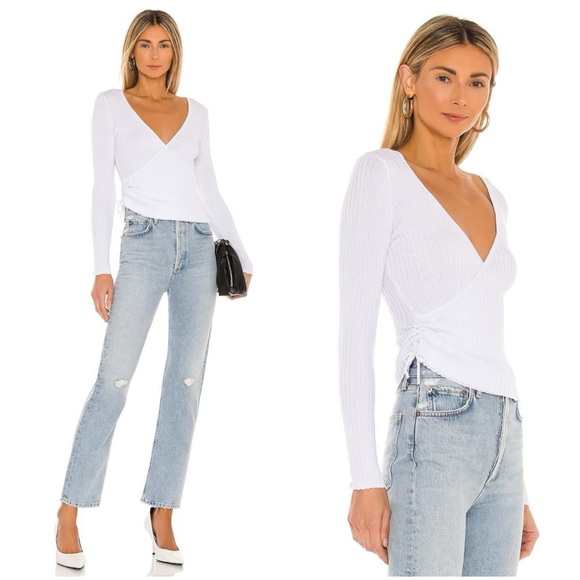 $108 LOVERS + FRIENDS RIBBED WRAP MAJORELLE FOR LOVE LEMONS TULAROSA REVOLVE Y2K - Picture 4 of 10